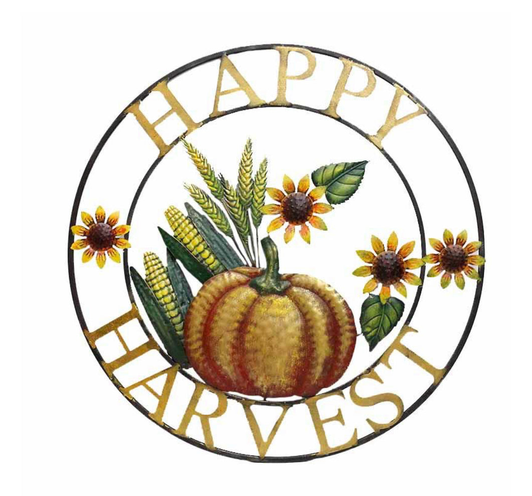 Metal Happy Harvest wall Decor