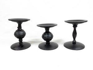 Cast Iron Candle Holders Set of 3