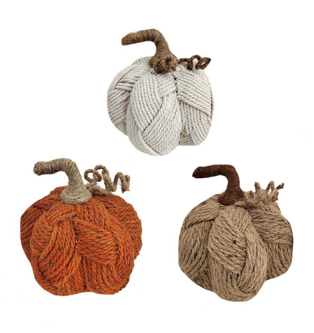 Woven Pumpkins Set of 3