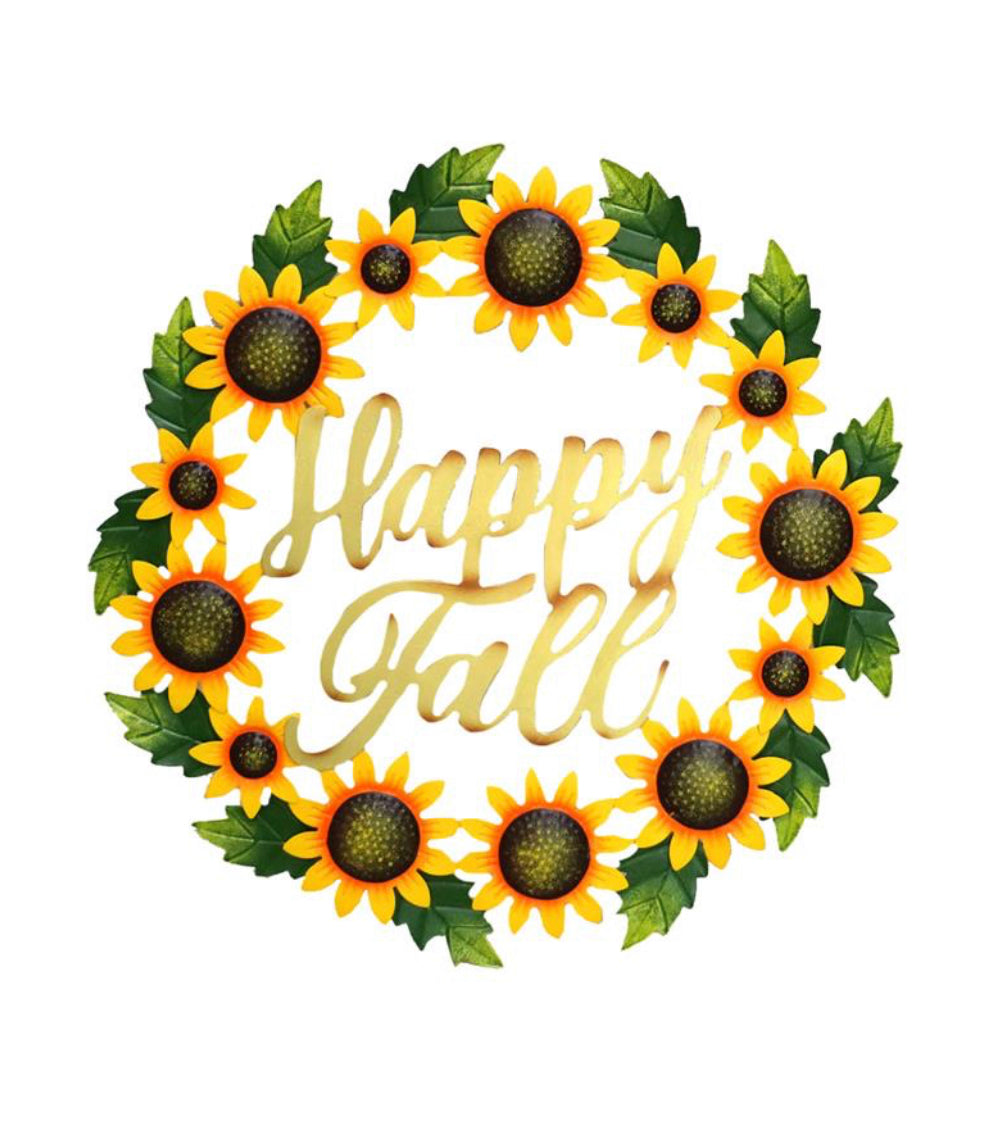 Metal Sunflower Wreath