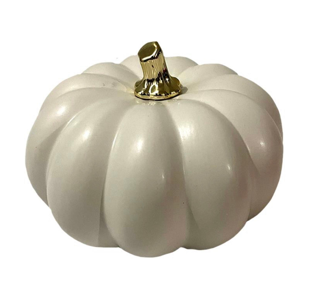 White Ceramic Pumpkin