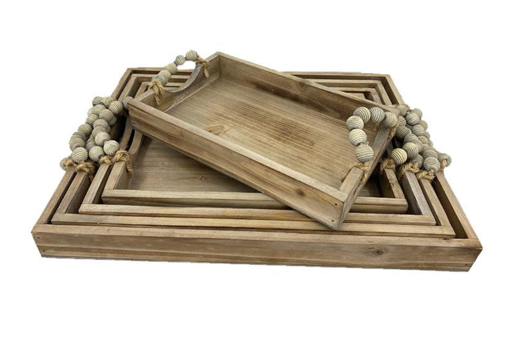 Wood Trays Set of 5