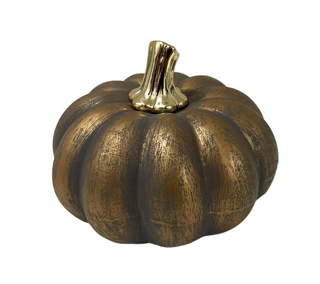 Bronze Ceramic Pumpkin