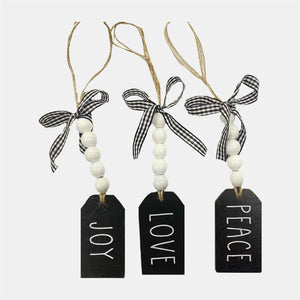 Set of 3 Beads with tags