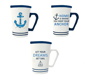 Set of 3 Nautical Mugs