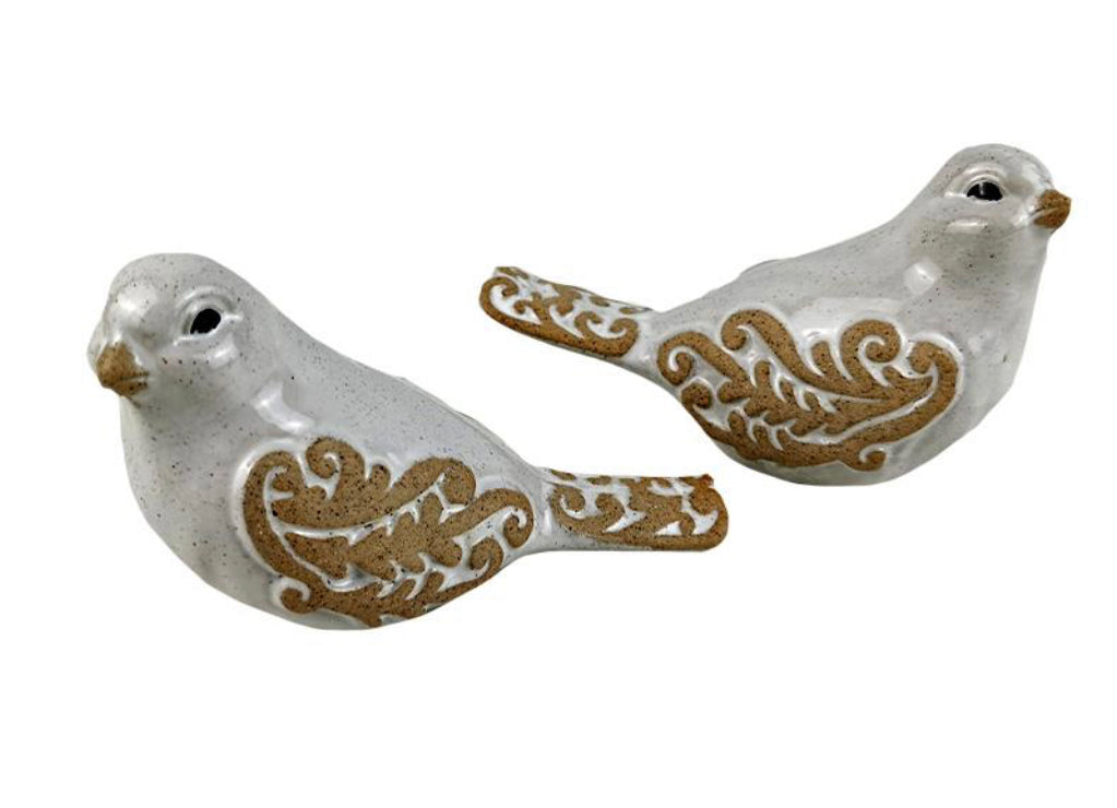 Set of 2 Ceramic Birds