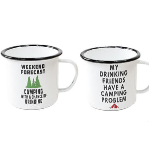 Set of 2 Large Camping Mugs