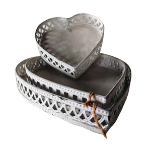 Set of 3 Heart Trays