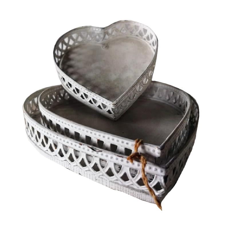 Set of 3 Heart Trays