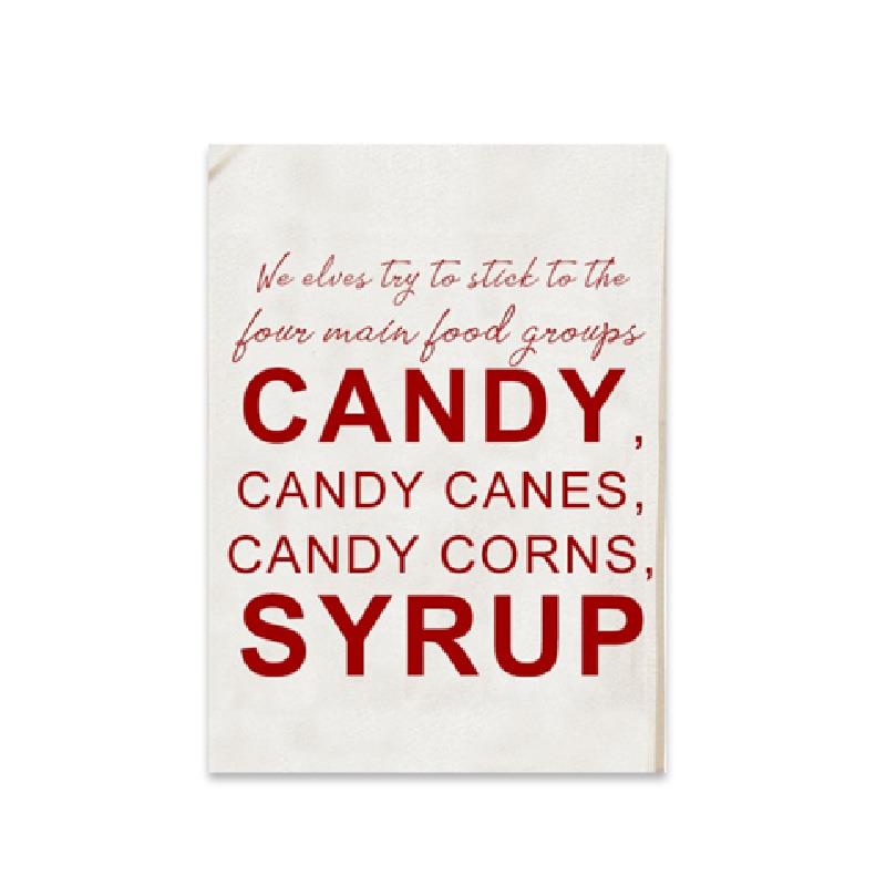 Candy Cane Tea Towel