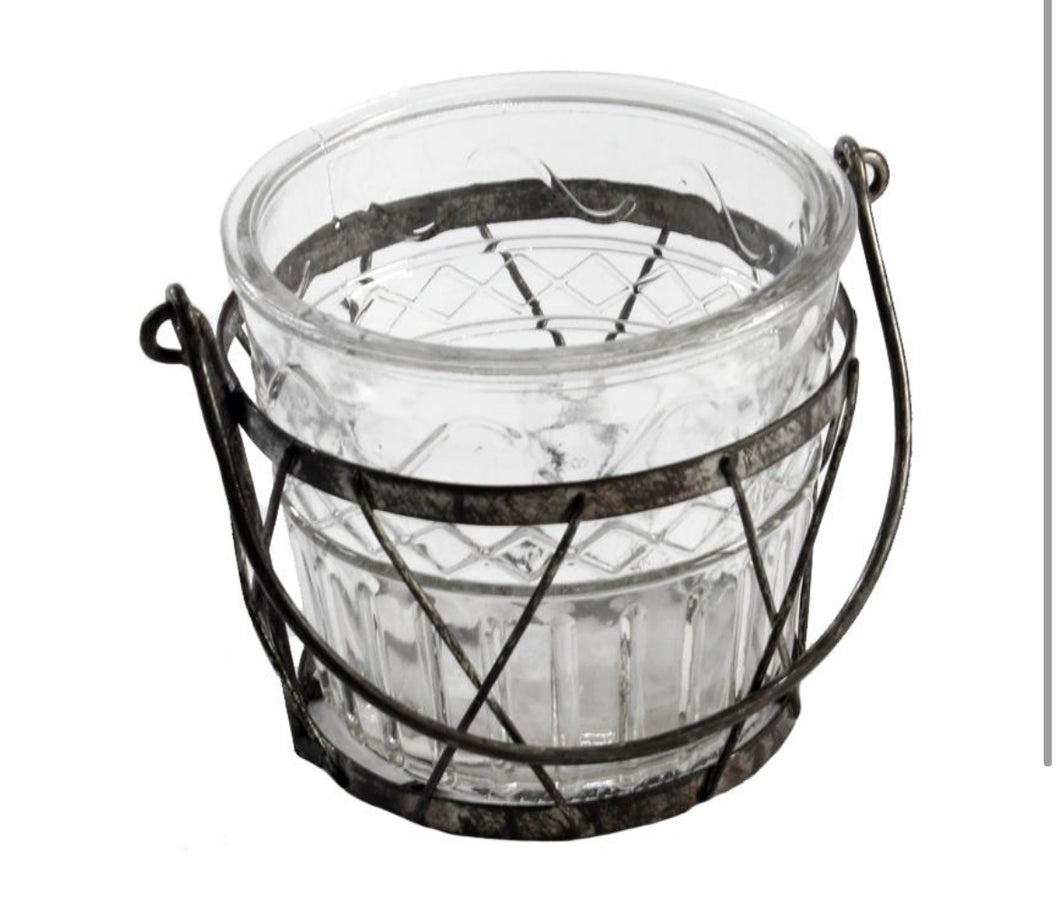 Vintage Glass Jar With Handle