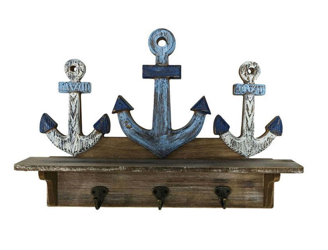 Anchor Shelf With Hooks
