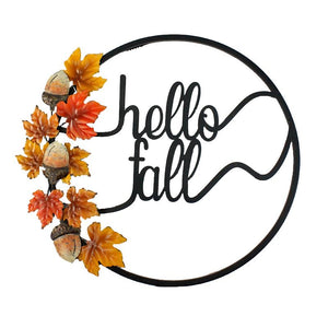 Hello Fall Wreath Plaque