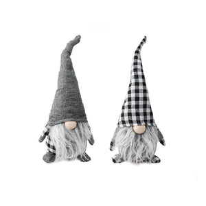 Set of 2 Grey Gnomes Small