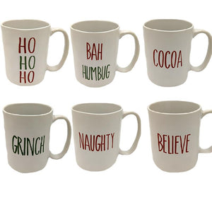 Christmas Mugs - Set of 6