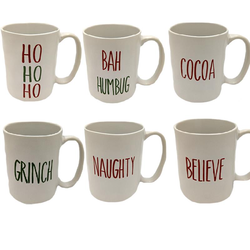 Christmas Mugs - Set of 6
