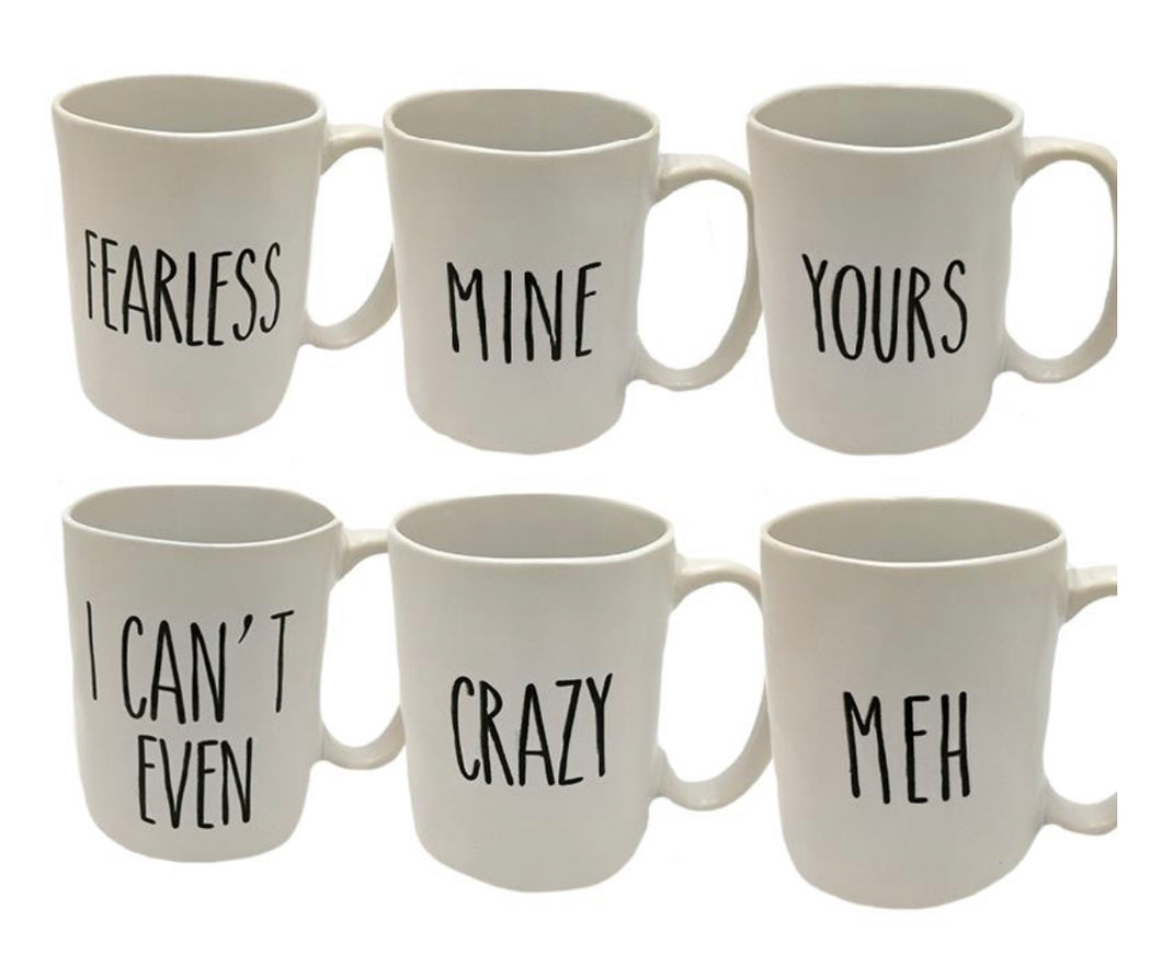 Set of 6 Expression Mugs