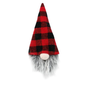 Buffalo Plaid Gnome Wine Topper