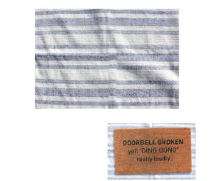 Blue and white Stripe Layering Mat