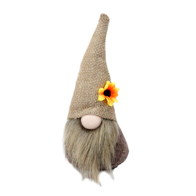 Fall Gnome With Flower LED