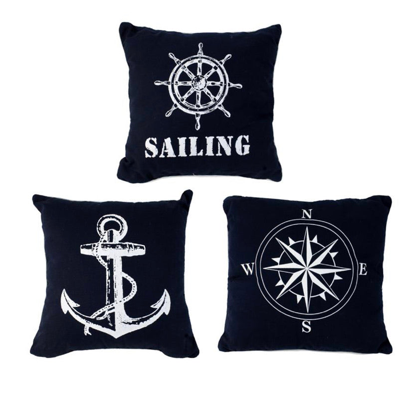 Set of 3 Nautical Pillows