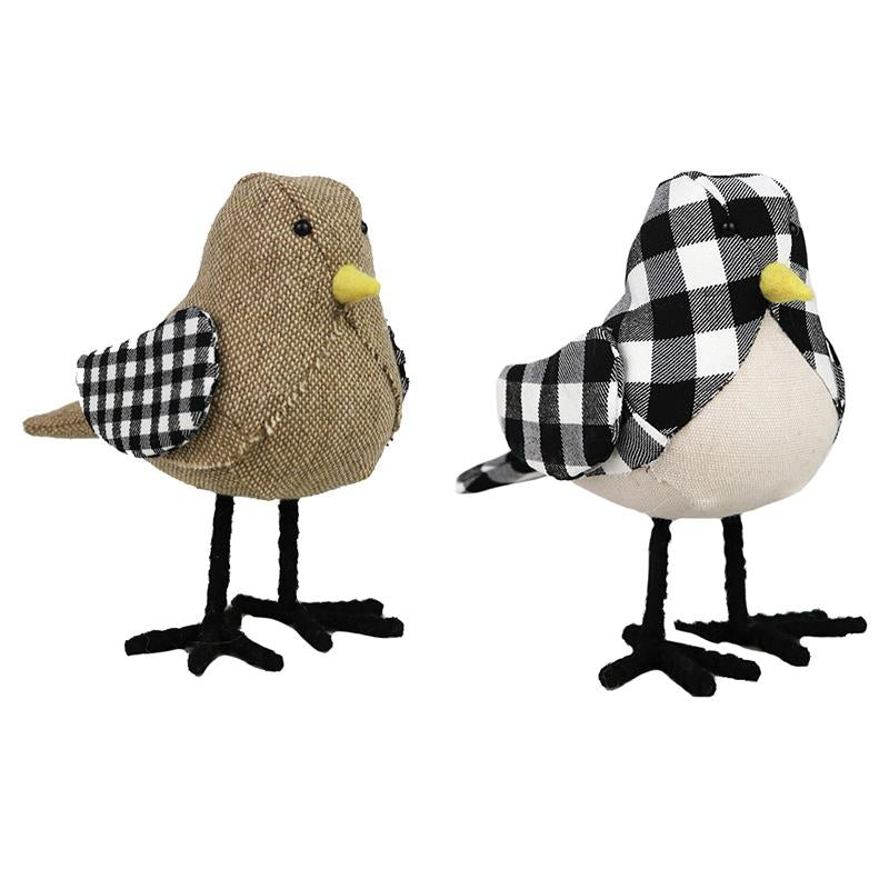 Set of 2 fabric birds