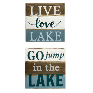 Set of 2 Lake Signs