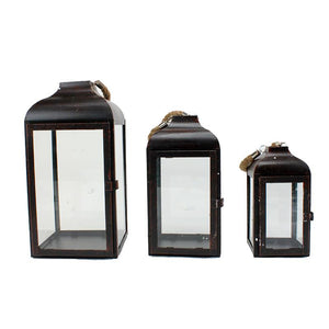 Set of 3 Bronze Lanterns
